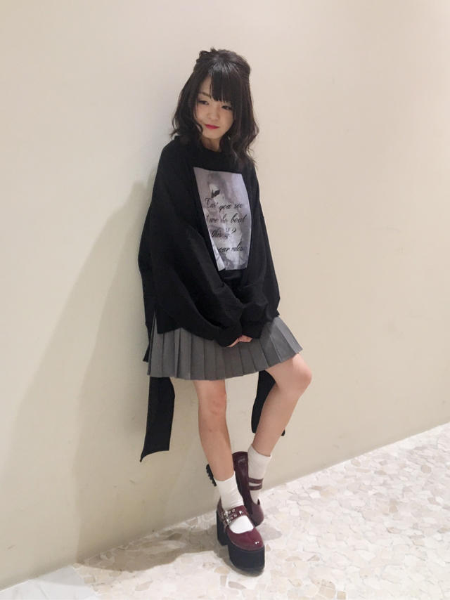 胸元のプリントがポイントのコーデ* ੈ✩‧₊˚