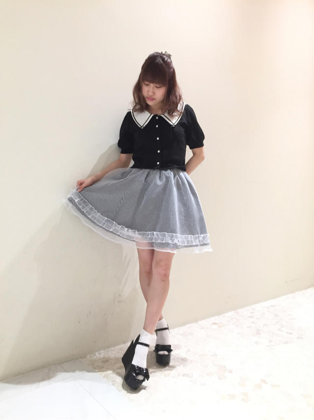 All black ♡ girly coordinate