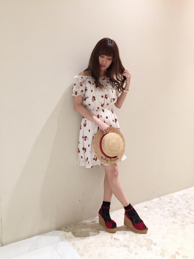 ハートロゴギンガムチェリー♡ワンピ