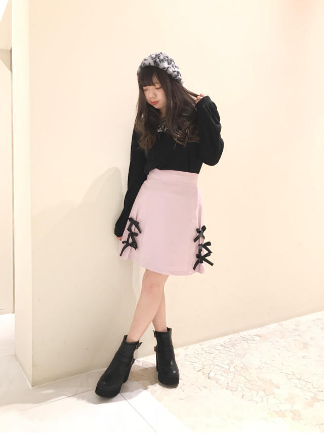 レース衿が可愛い♡casual style！