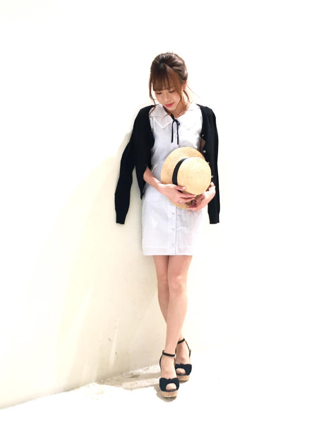 ブルーも差し色Blackで大人かわいいに♡お散歩coorinate♡