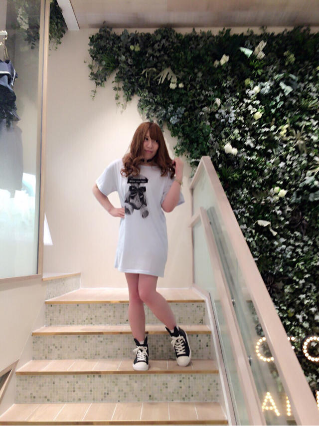 心斎橋筋店♡くまプリントがgirlyなTsh-OP ୨୧*˚