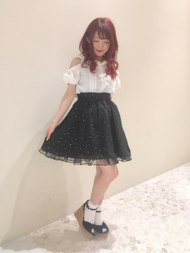 発泡プリントがポイントのコーデ* ੈ✩‧₊˚