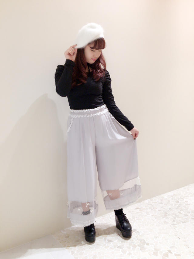チュールの透け感がpoint♡ girly pants code…♪