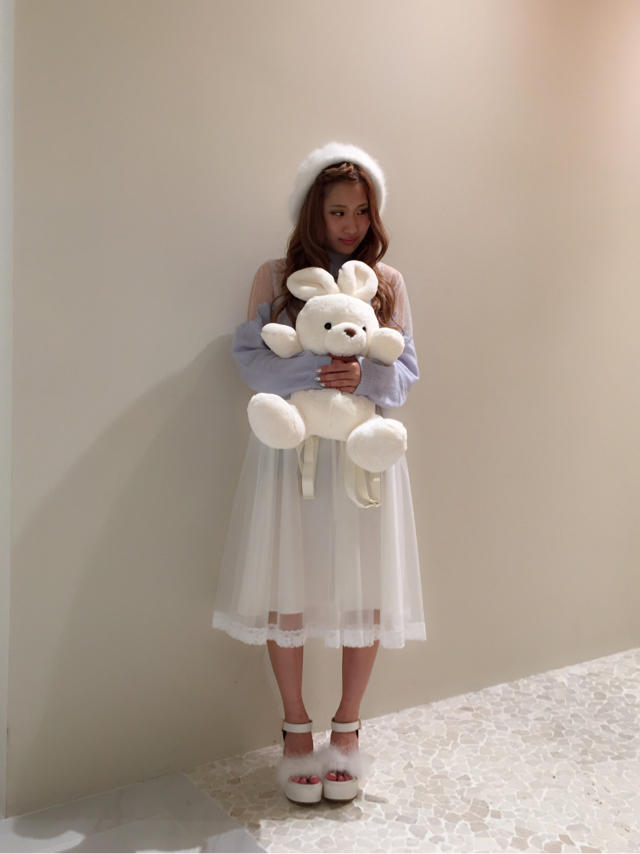 ブルー×ホワイト♡ふわふわcoordinate！