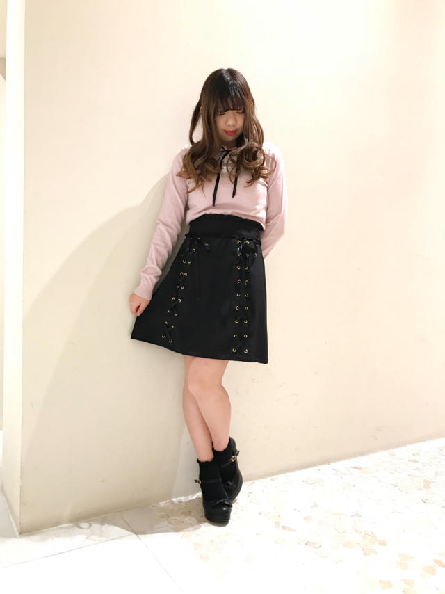 Pink × Black♡girly coordinate！