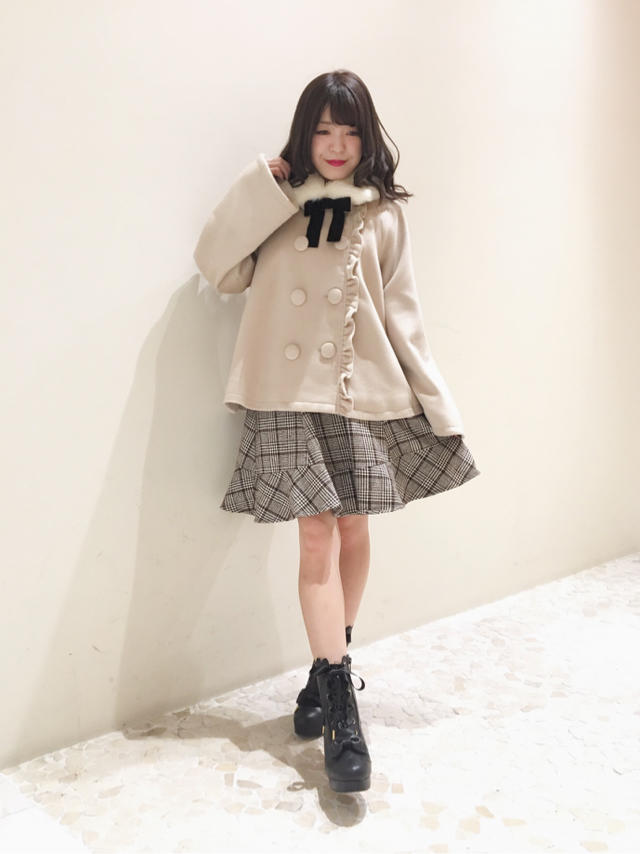 ファーティペットケープコートコーデ* ੈ✩‧₊˚
