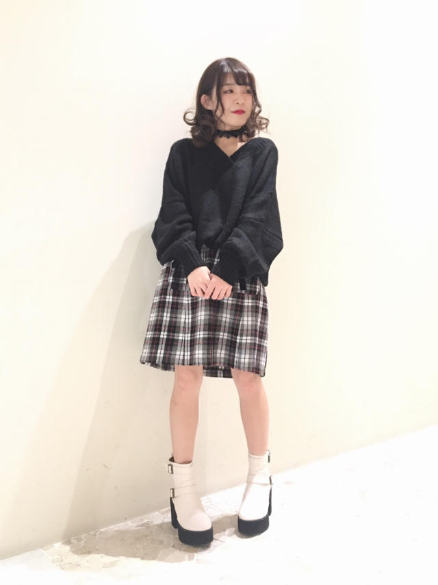ゆるっとしたシルエットが可愛いニットコーデ* ੈ✩‧₊˚