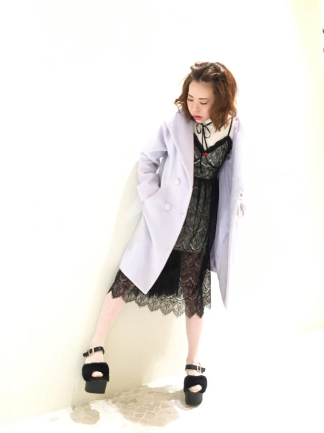 Special Set Price♡white×Blackモノトーンcodeにはアウターブルーでほんわり♡