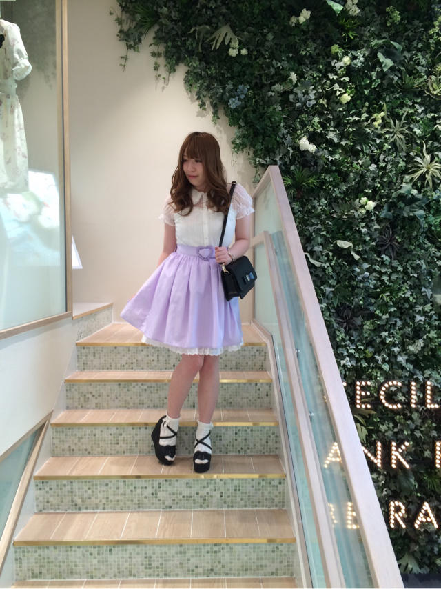 心斎橋筋店♡ハートモチーフがcuteなストライプSKを使ったcode ♔