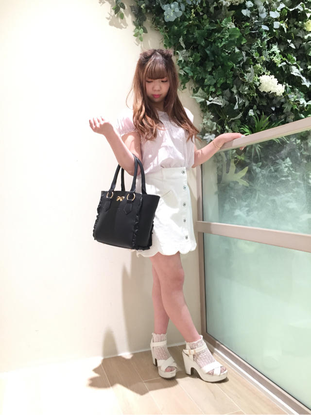 Pink×White♡girly coordinate