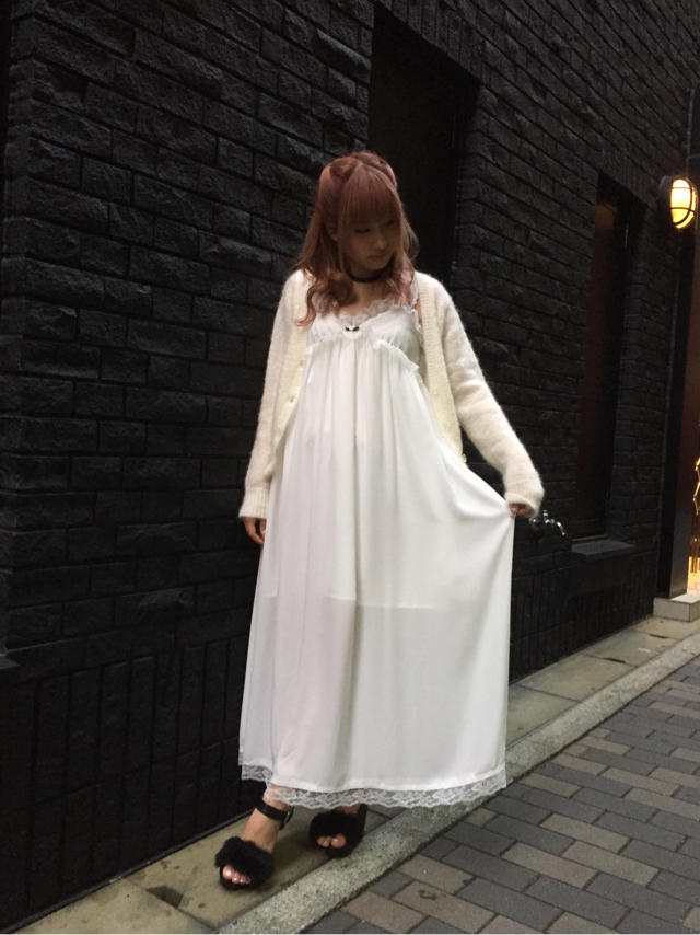 カタログ！coordinate♡ランジェリー風ロング丈キャミワンピ