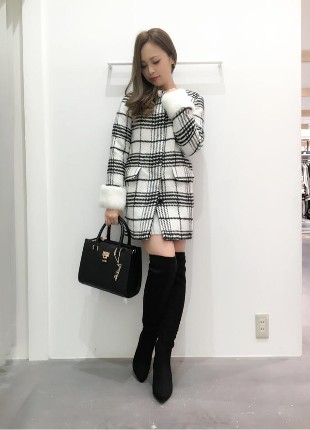 お出かけにも♡デートにもピッタリなチェック柄コート♡♡ちーちゃん