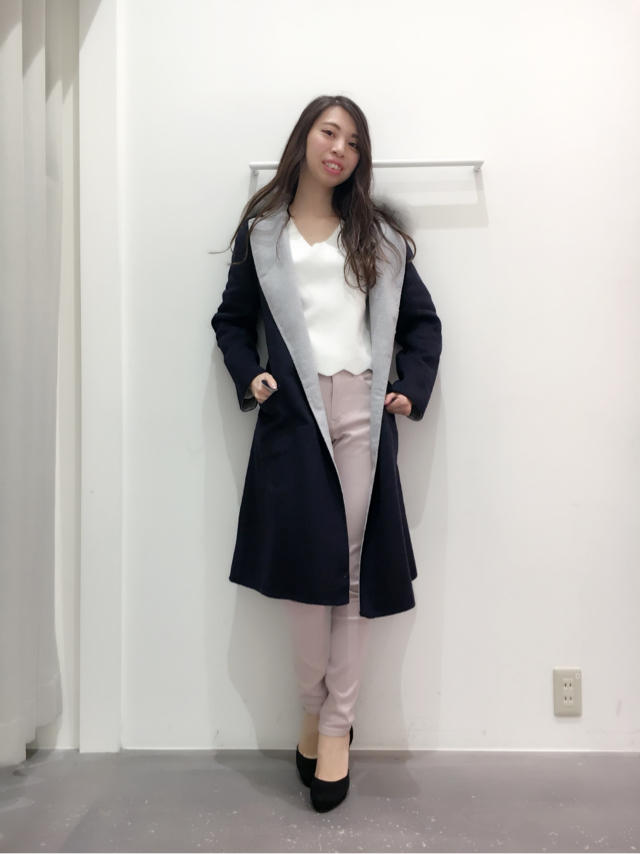 【New Arrival】バイカラーリバーシブルガウンコート♡よしみん