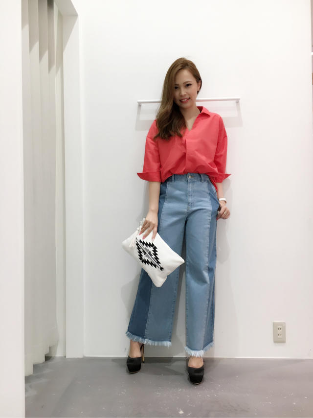 人気アイテム再入荷♡♡ワイドパンツ×ブラウスでカジュアルcode//ちーちゃん