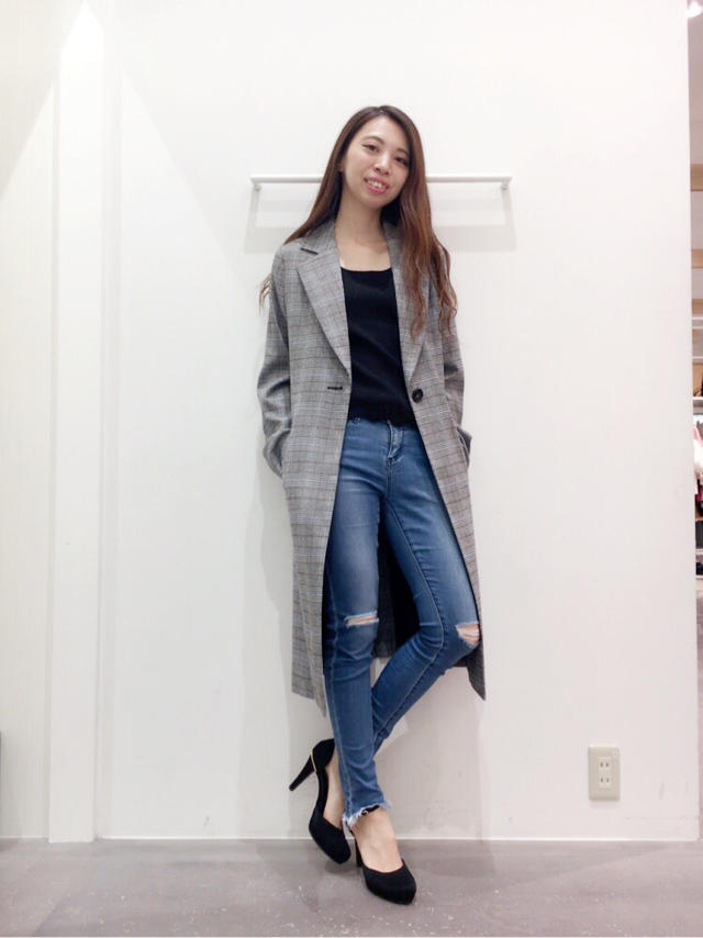 【New Arrival!】トレンドグレンチェック柄チェスターコート♡よしみん