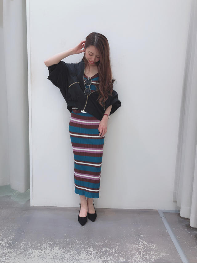 夏まで使える‼️‼️ シルエットきれいなマルチボーダーセットアップ❤️❤️