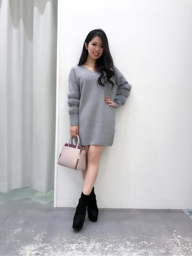 ワンピでもチュニックでも使える❤️ラビットファーニットOP❤️NEWネイル❤️ゆうき