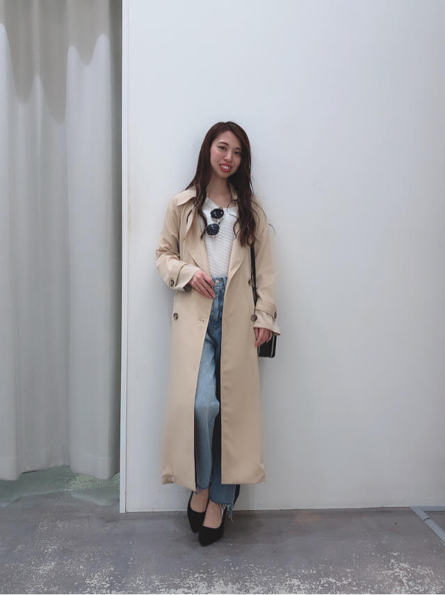 【ꫛꫀꪝ✧‧˚】1枚でオシャレ✨チェック切り替えトレンチコート❤️