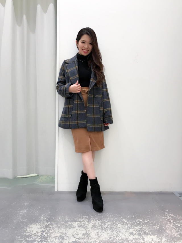 今季注目❤️チェック柄コート❤️私の元気の源❤️ゆうき