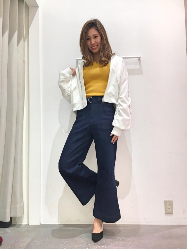 スタッフからも大人気のワンショルダートップス❤ビックシルエットMA_1でカジュアルコーデ❤❤あみ