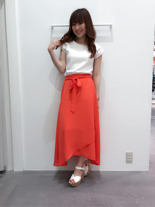 新作♡ラップイレヘムスカートを使った新作コーデ♡まみたす