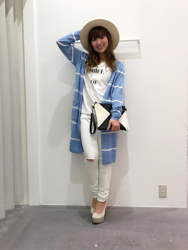 まみたすのイメチェン カジュアルコーデ♡ロゴT付きロングカーディガン♡まみたす