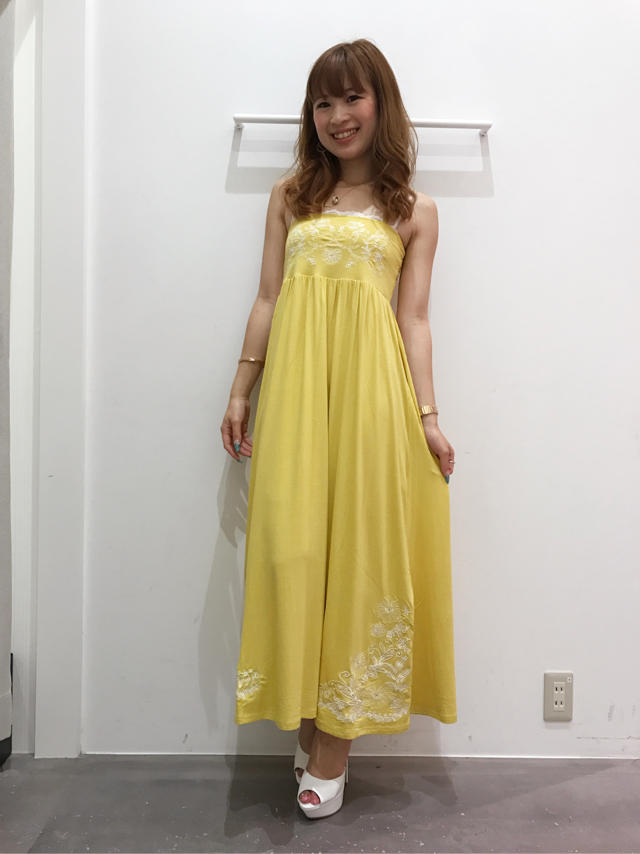 再入荷！まみたす購入済み♡刺繍入りベアマキシワンピース♡帰りしのoff shot♡まみたす