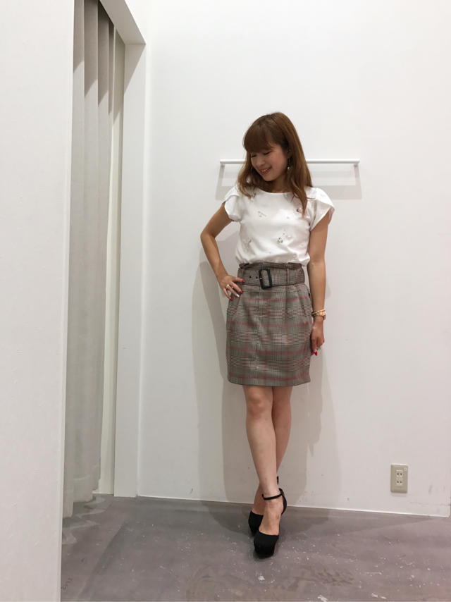 New Arrival♡キレイめStyle♡チェック柄タイトスカート♡明日より...♡まみたす