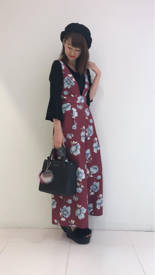 インナー付き♡花柄オールインワン miya