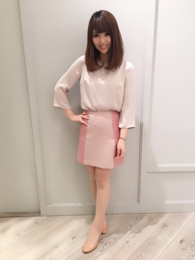 ♡可愛い！バイカラー台形スカート♡ERI