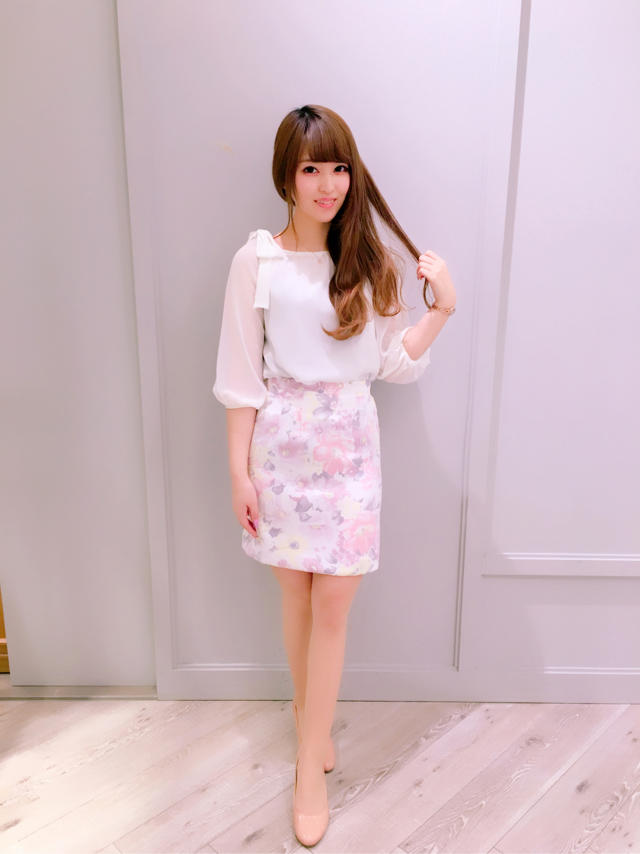 花柄×リボンコーデ♡RIHO