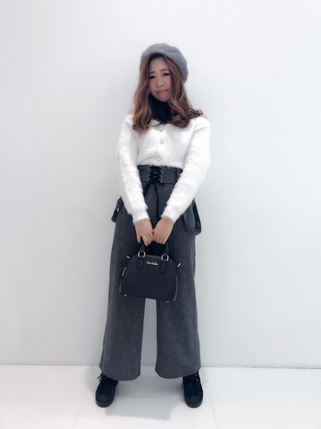 サスペンダー付きワイドパンツ♡yuri