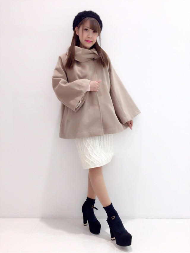 ポンチョ風コート♡オフショット♡Haruka