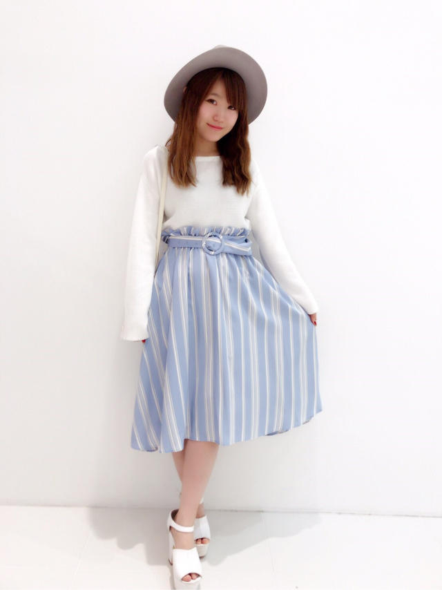 ストライプ柄スカートコーデ♡Ayana