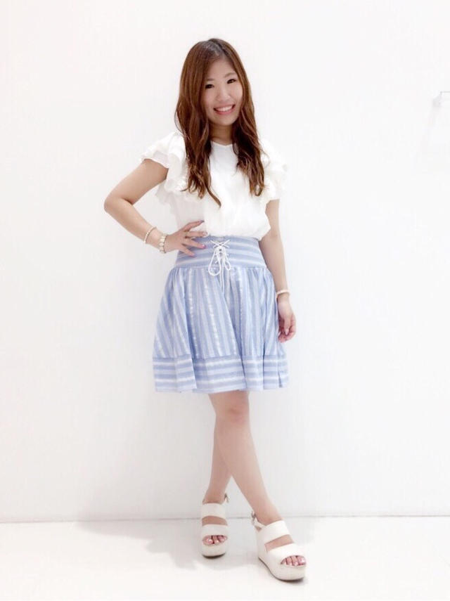 涼しげ透け感ストライプ♡yuko
