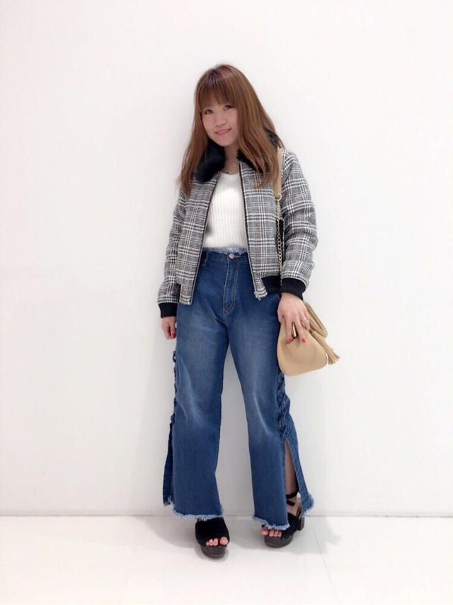 チェック柄ブルゾン♡kaho