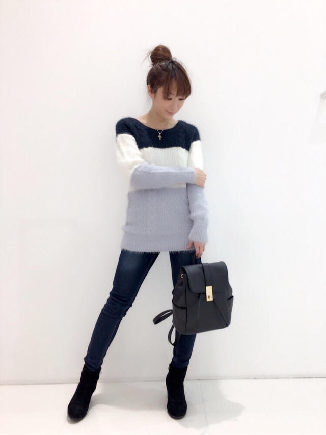バイカラーニット♡Ayana