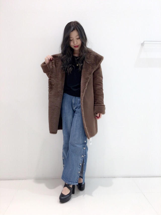ムートンロングコート♡karen