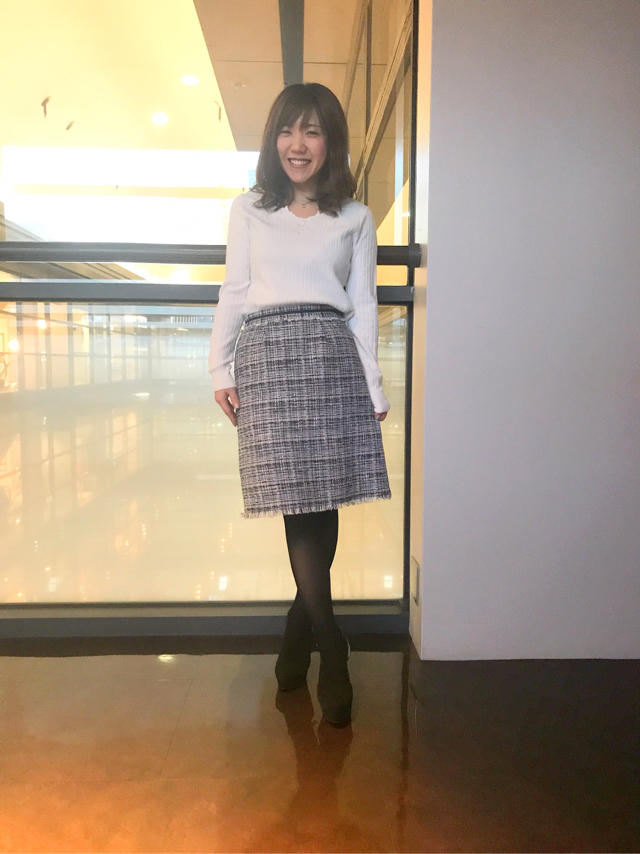 大人女子必見♡ファンシーツイードタイトスカート