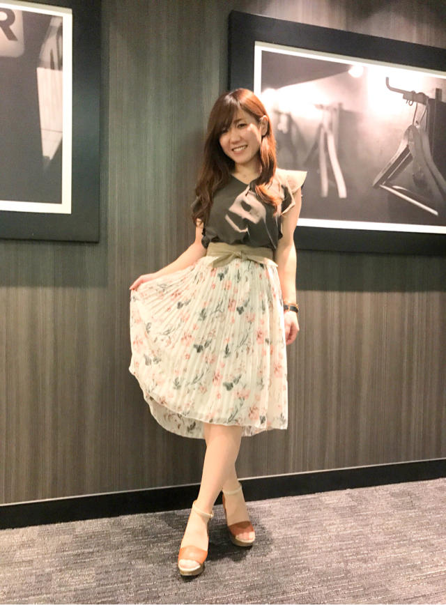 忙しい女性の強い味方☆消しプリーツワンピース♡andオフショット♡