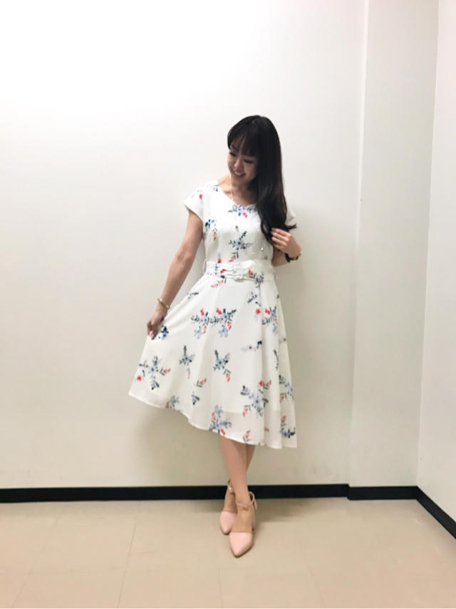 webカタログ掲載♡花柄アシメワンピース♡