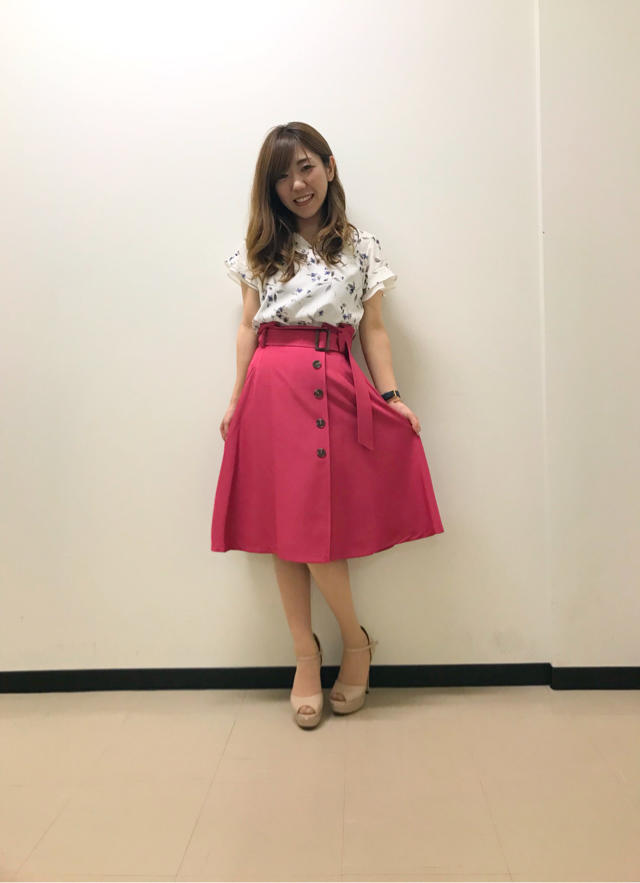 大きめなべっ甲柄ボタンでStyle Up間違いなし♡