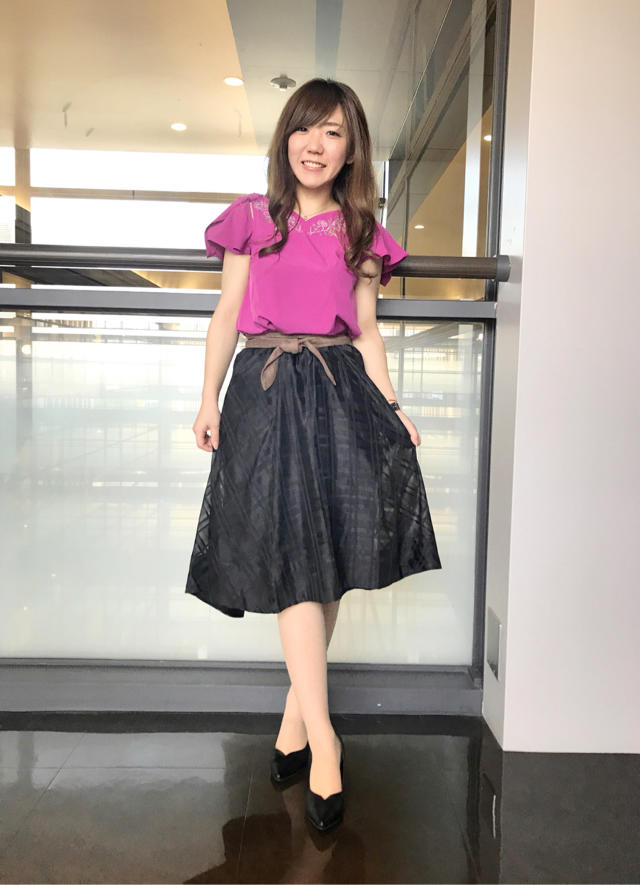 透け感のあるシアーチェックスカートで上品コーデ♡♡