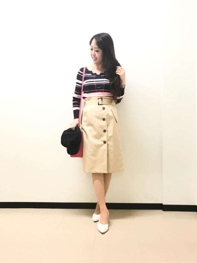 きれいめカジュアルを叶えてくれる♡ボーダーリブニット