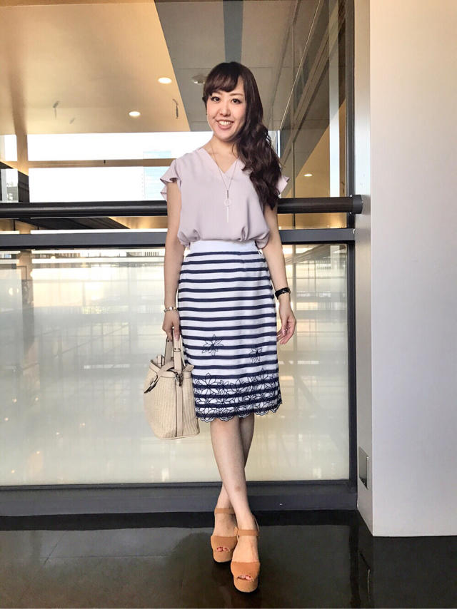 ボーダー×刺繍スカートで爽やかコーディネート♡♡andおまけ