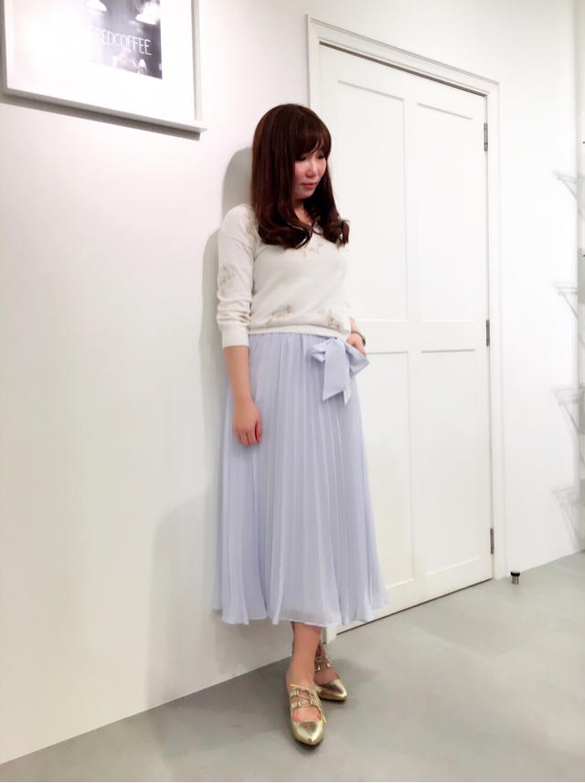 大人可愛いプリーツロングスカート♡