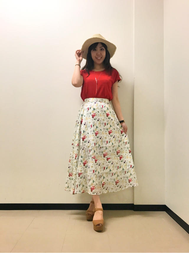 やっぱり花柄♡大人可愛いミモレ丈スカートandおまけ