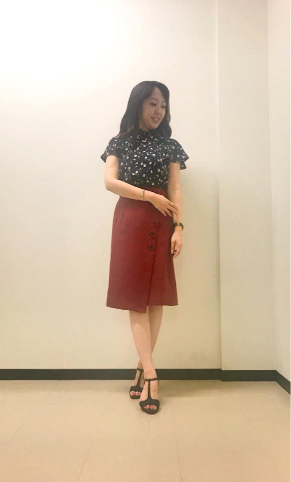 大人気‼︎スタンドカラー花柄ブラウス♡