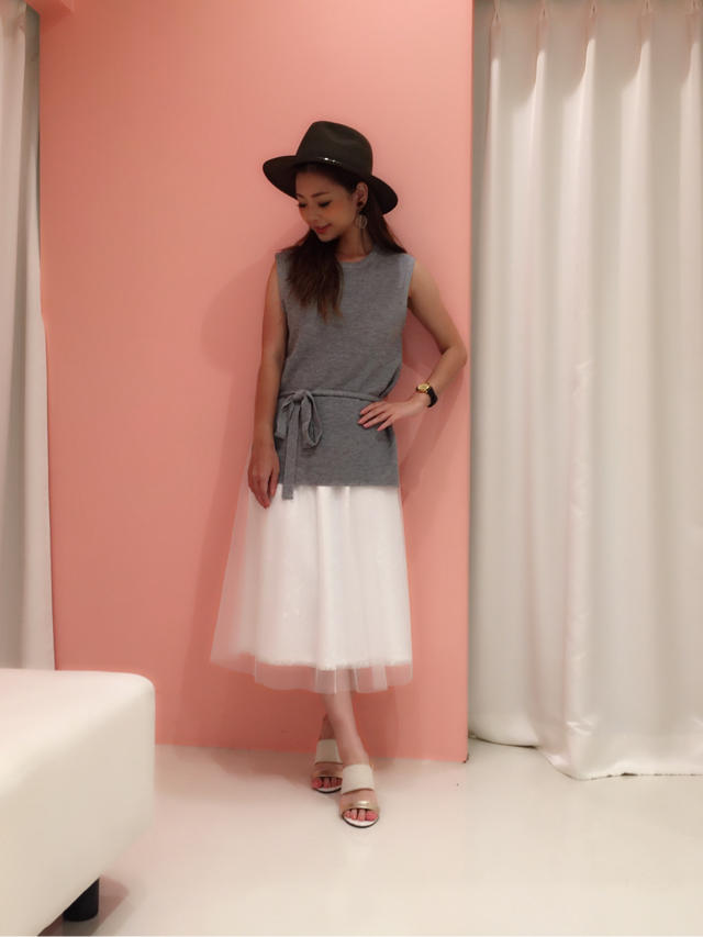 ニットTOPS&チュールワンピース♡角南